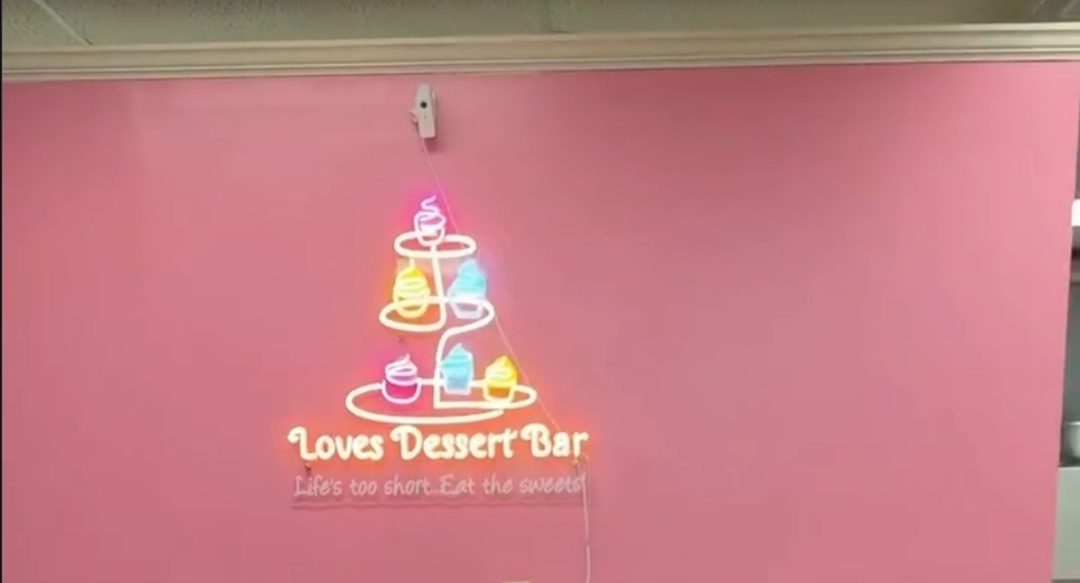 Loves Dessert Bar neon sign